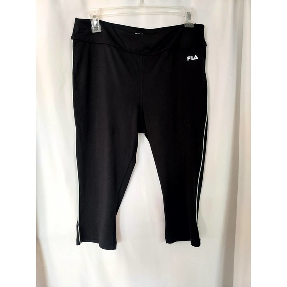 Fila Pants - FILA Black cropped Capris /leggings Activewear. Size L